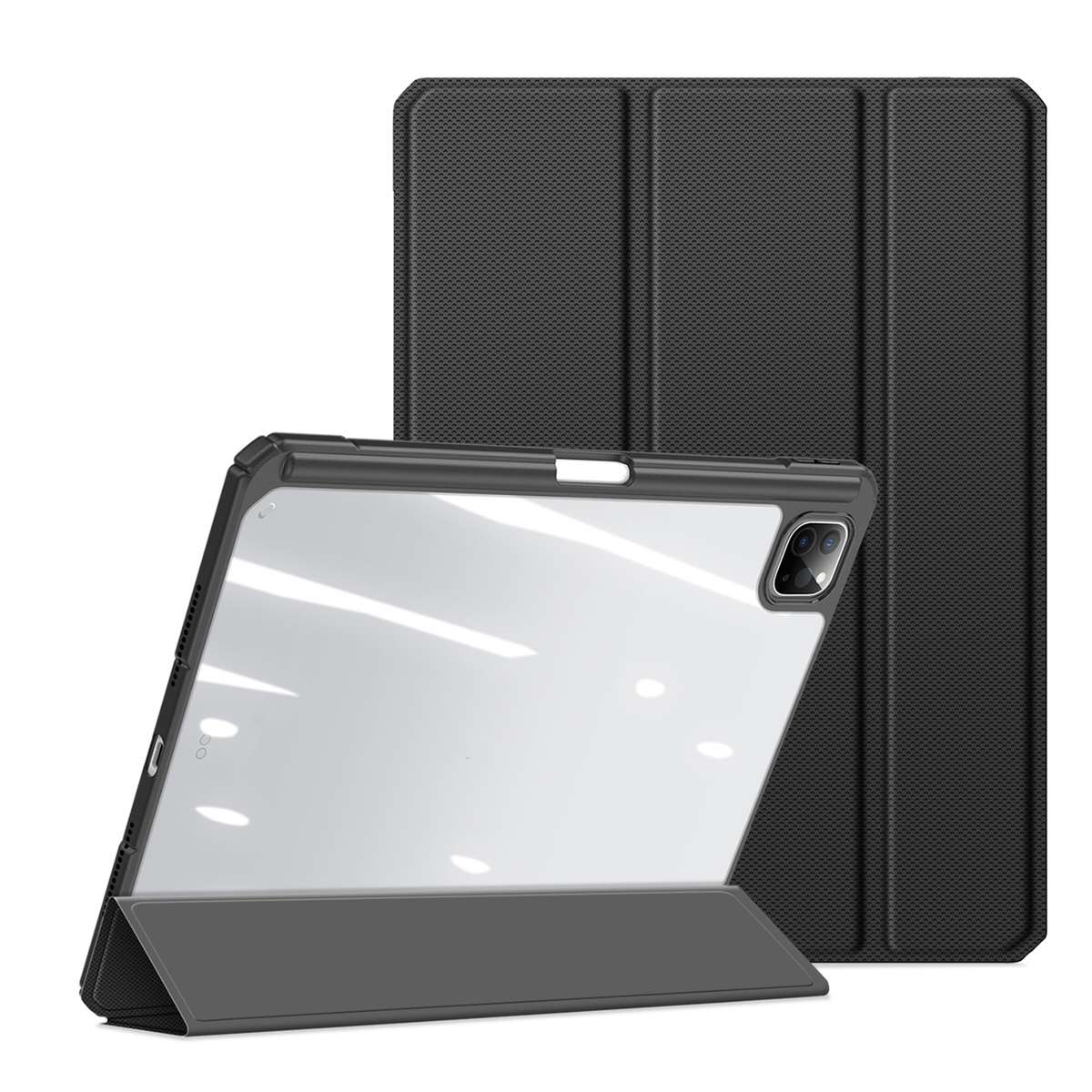 For iPad Pro 11 2025 / 2024 DUX DUCIS TOBY Series Antiskid Leather Tablet Case with Sl ... (Black)
