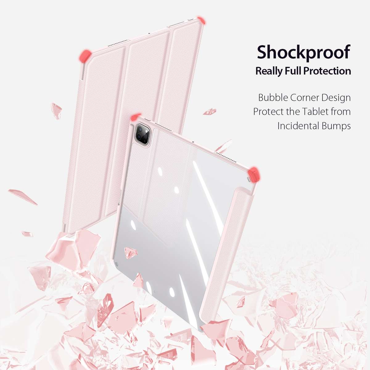 For iPad Pro 13 2025 / 2024 DUX DUCIS TOBY Series Antiskid Leather Tablet Case with Sle ... (Pink)
