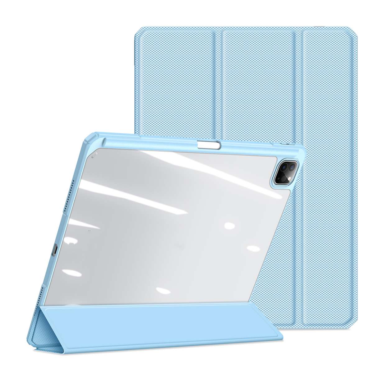 For iPad Pro 13 2025 / 2024 DUX DUCIS TOBY Series Antiskid Leather Tablet Case with Sle ... (Blue)