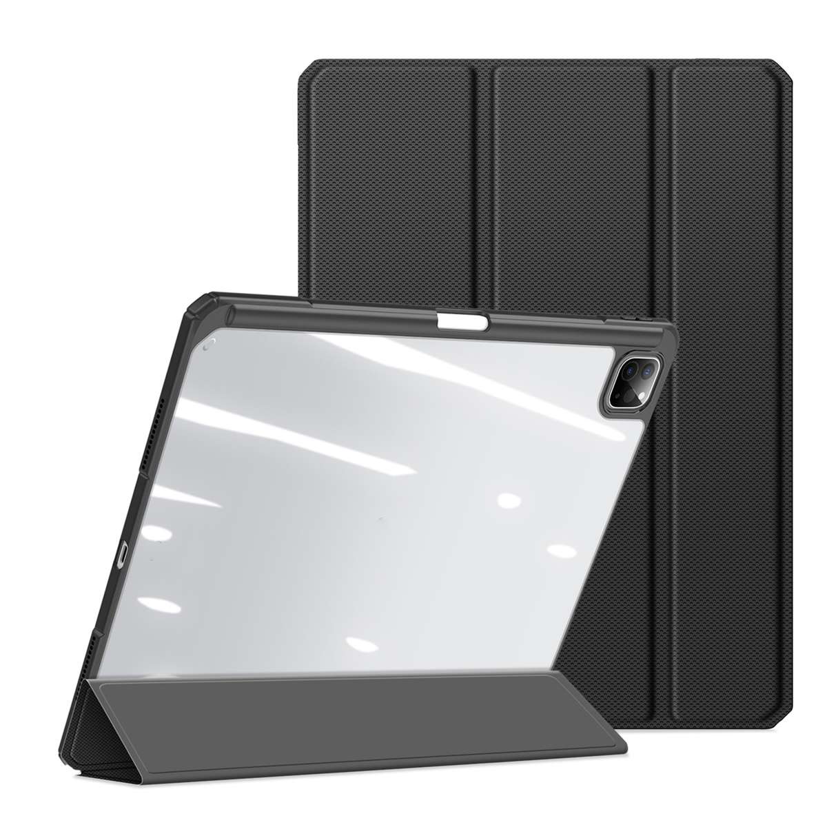 For iPad Pro 13 2025 / 2024 DUX DUCIS TOBY Series Antiskid Leather Tablet Case with Sl ... (Black)