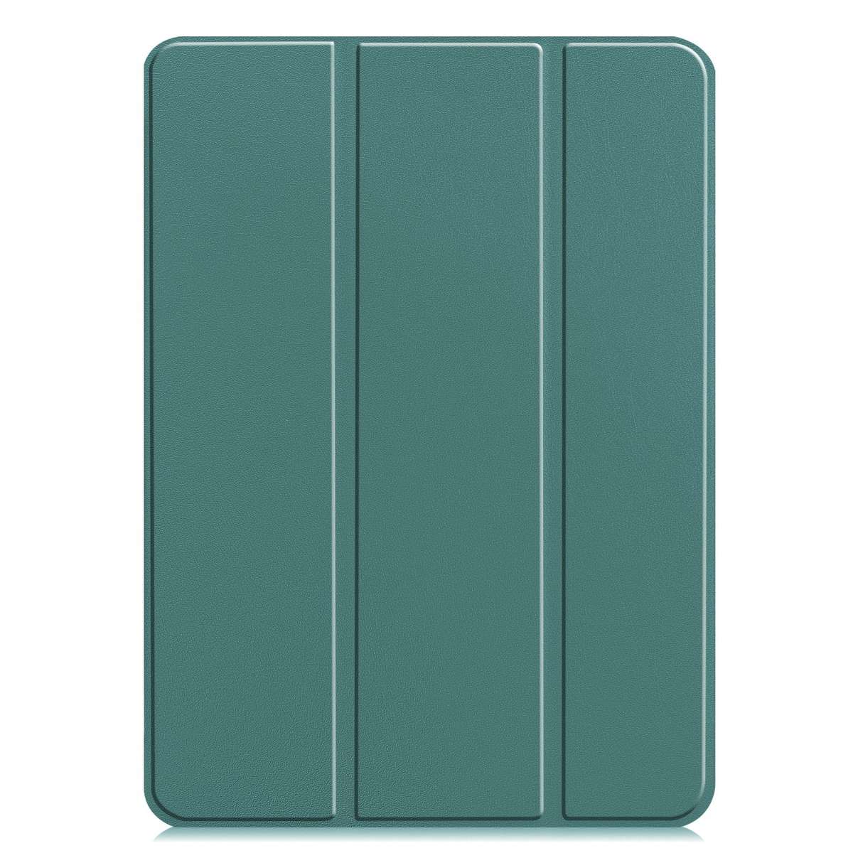 For iPad Pro 13 2025 / 2024 Custer Pure Color 3-Fold Holder Smart Leather Tablet Case(Dark Green)