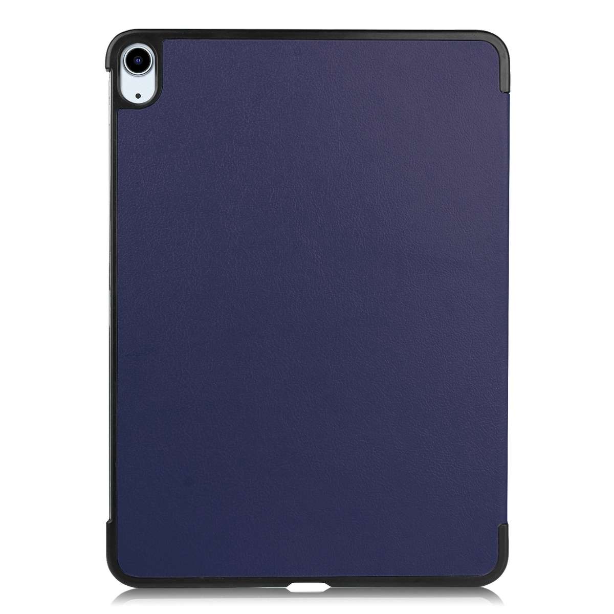 For iPad Air 11 2026 / 2025 / 2024 Custer Pure Color 3-Fold Holder Smart Leather Tablet Case(Blue)