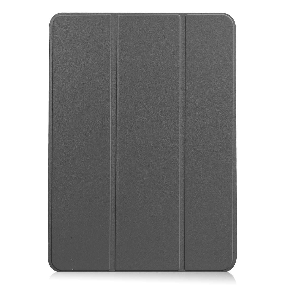 For iPad Air 11 2026 / 2025 / 2024 Custer Pure Color 3-Fold Holder Smart Leather Tablet Case(Gray)