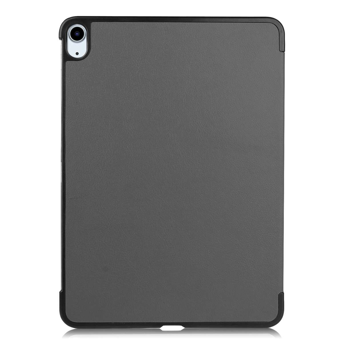 For iPad Air 11 2026 / 2025 / 2024 Custer Pure Color 3-Fold Holder Smart Leather Tablet Case(Gray)