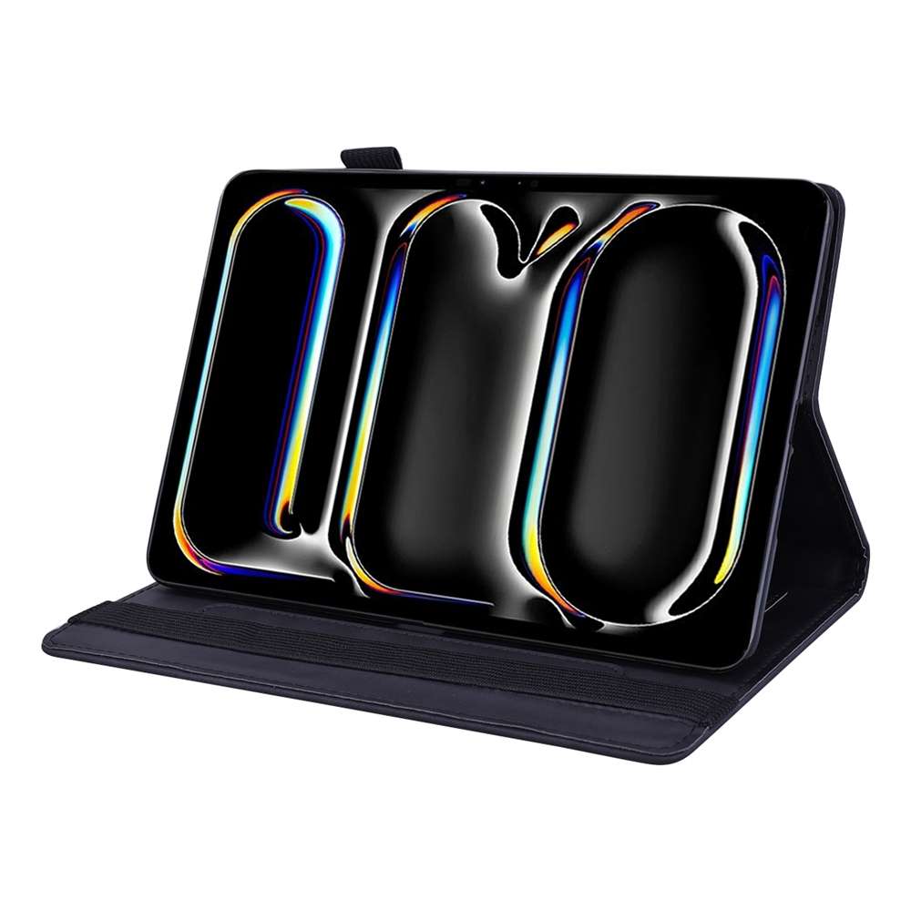 For iPad Pro 13 2025 / 2024 Calf Texture Embossed Leather Tablet Case(Black)