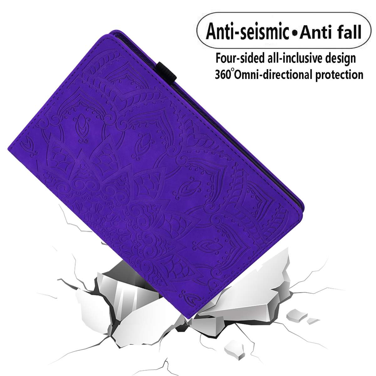For iPad Pro 11 2025 / 2024 Calf Texture Embossed Leather Tablet Case(Purple)
