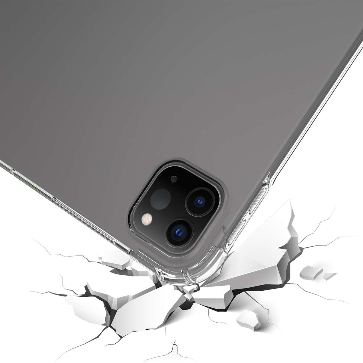 For iPad Pro 13 2025 / 2024 Highly Transparent TPU Full Thicken Corners Shockpro ... (Transparent)
