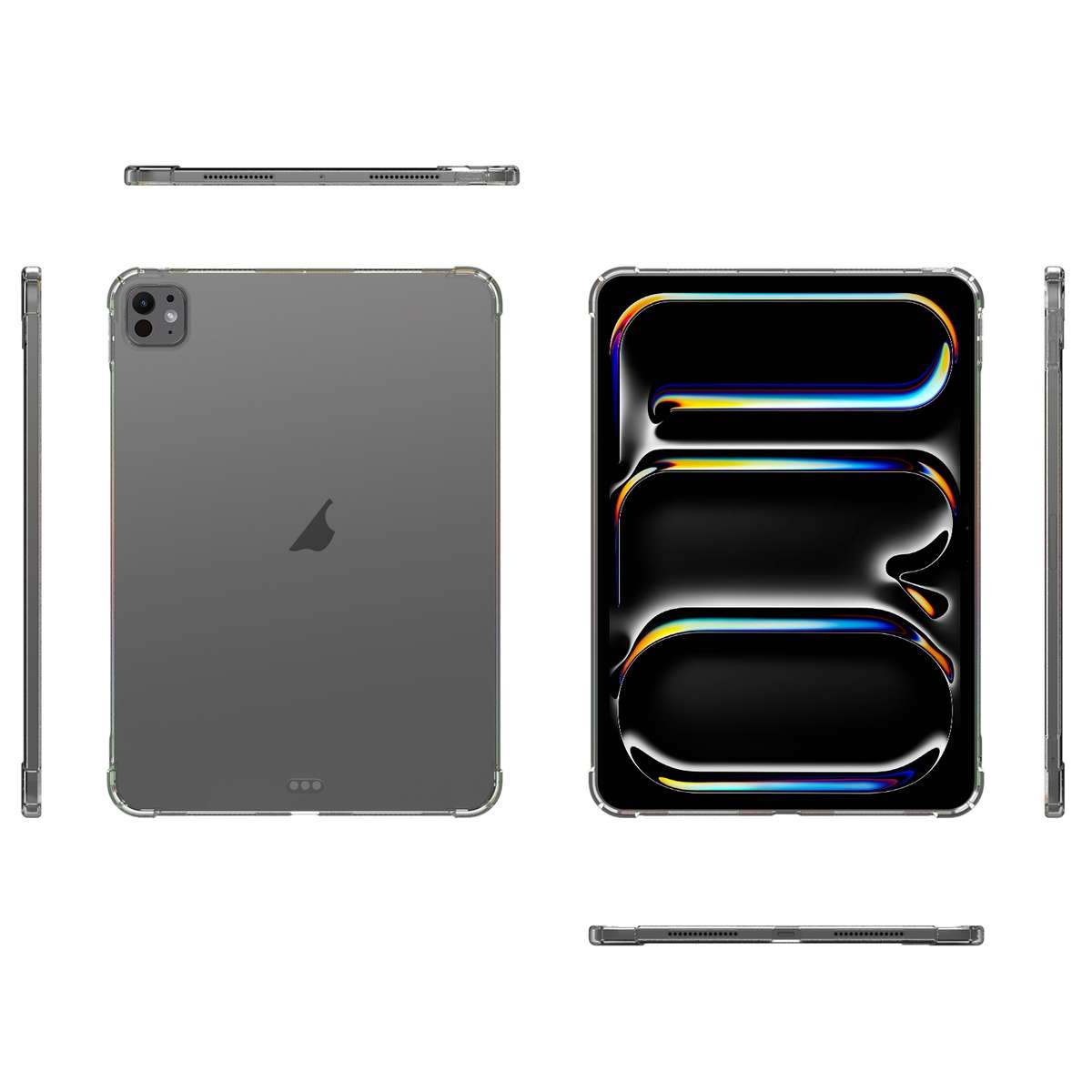 For iPad Pro 11 2025 / 2024 Highly Transparent TPU Full Thicken Corners Shockpro ... (Transparent)