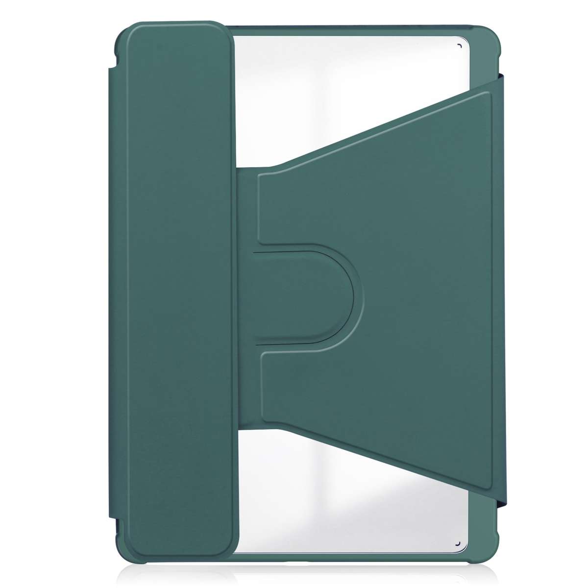 For iPad Pro 13 2025 / 2024 Transparent Rotation Smart Leather Tablet Case(Dark Green)