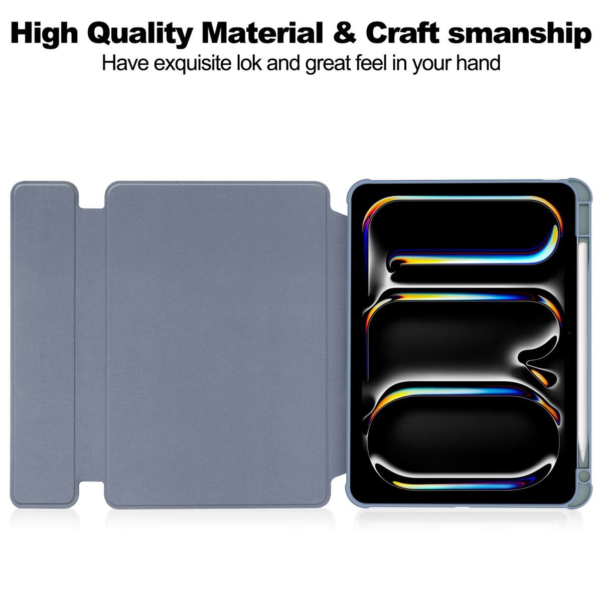 For iPad Pro 13 2025 / 2024 Transparent Rotation Smart Leather Tablet Case(Lavender)