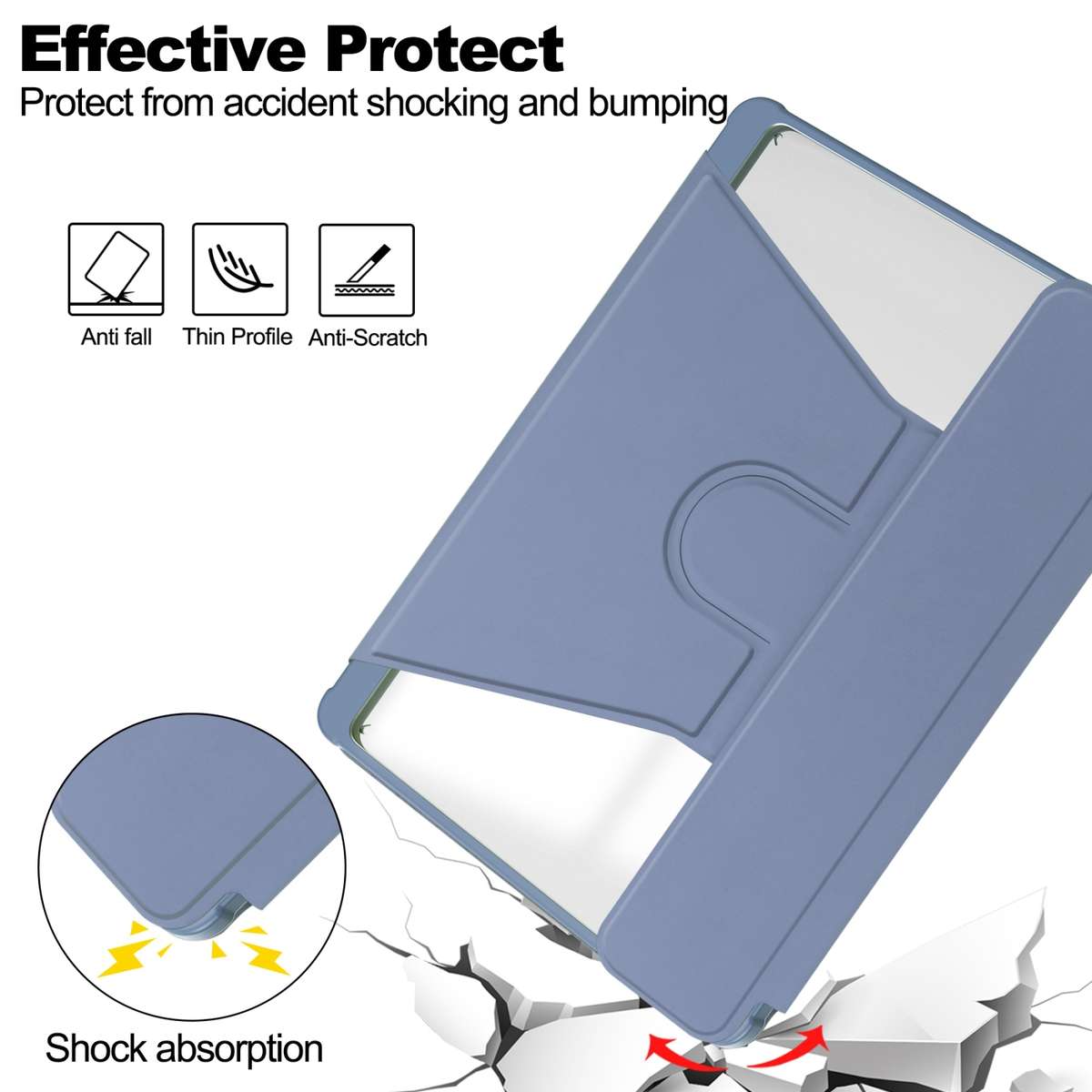 For iPad Pro 13 2025 / 2024 Transparent Rotation Smart Leather Tablet Case(Lavender)