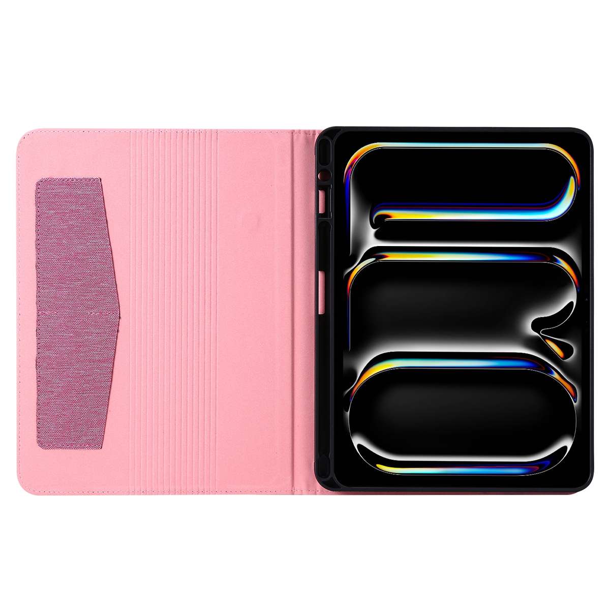 For iPad Pro 11 2025 / 2024 Fabric Leather Tablet Case(Rose Red)
