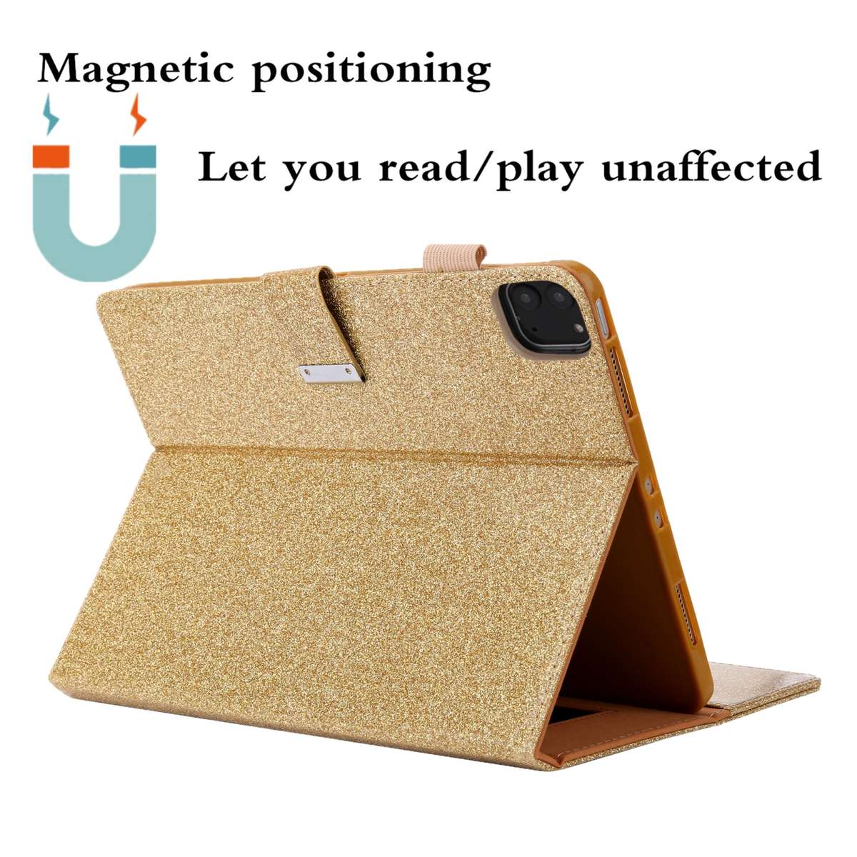 For iPad Pro 11 2025 / 2024 Business Style Horizontal Flip Leather Smart Tablet Case wi ... (Gold)
