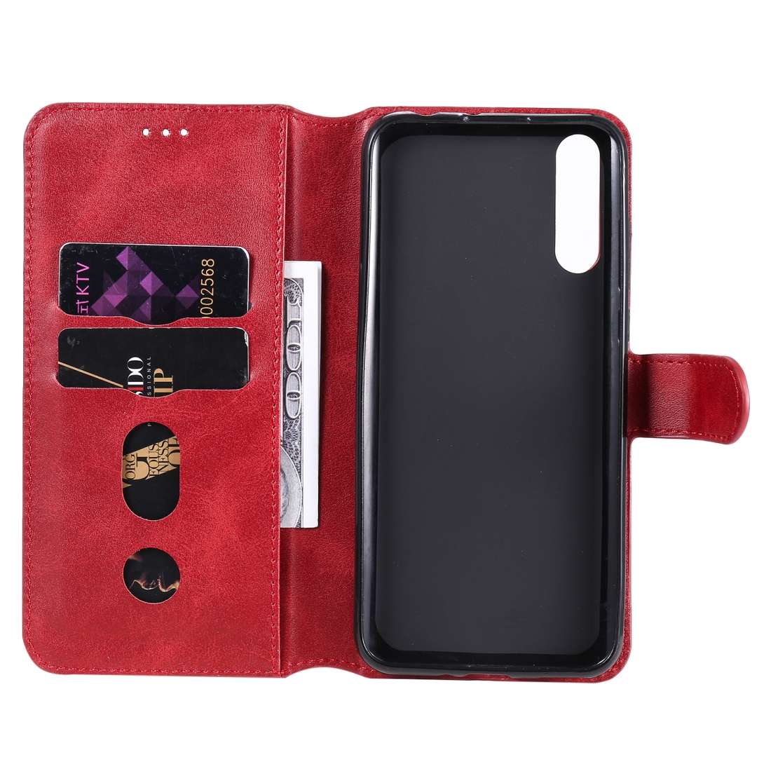 For Huawei Y8p 2020 / Enjoy 10s / P Smart S Classic Calf Texture PU + TPU Horizontal Fli ... (Red)