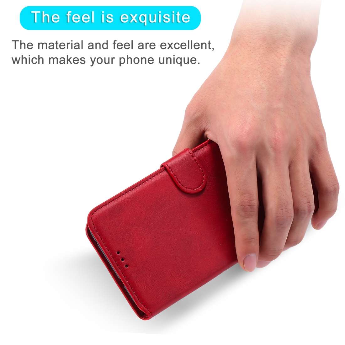 For Huawei Y8p 2020 / Enjoy 10s / P Smart S Classic Calf Texture PU + TPU Horizontal Fli ... (Red)