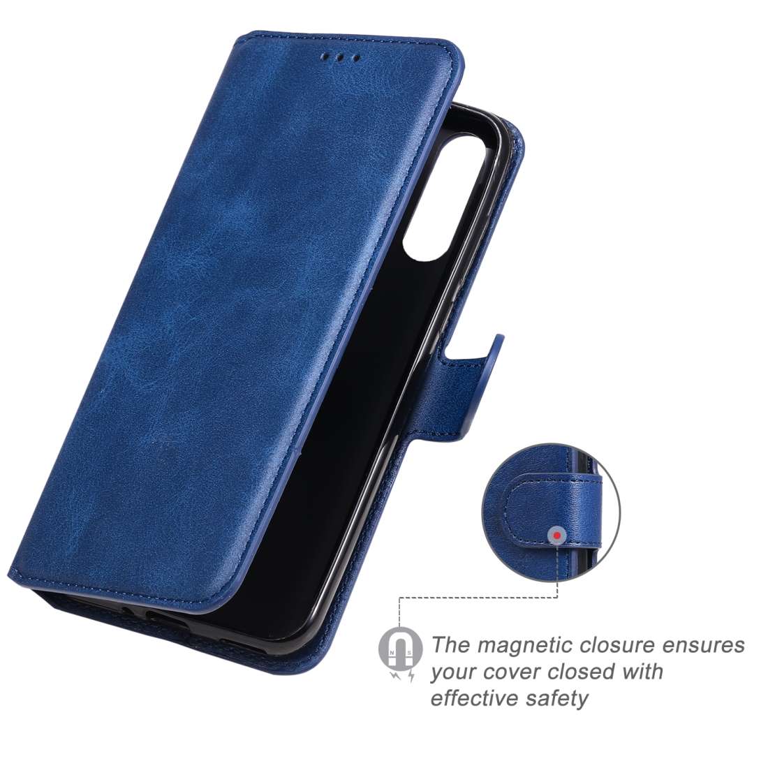 For Huawei Y8p 2020 / Enjoy 10s / P Smart S Classic Calf Texture PU + TPU Horizontal Fl ... (Blue)