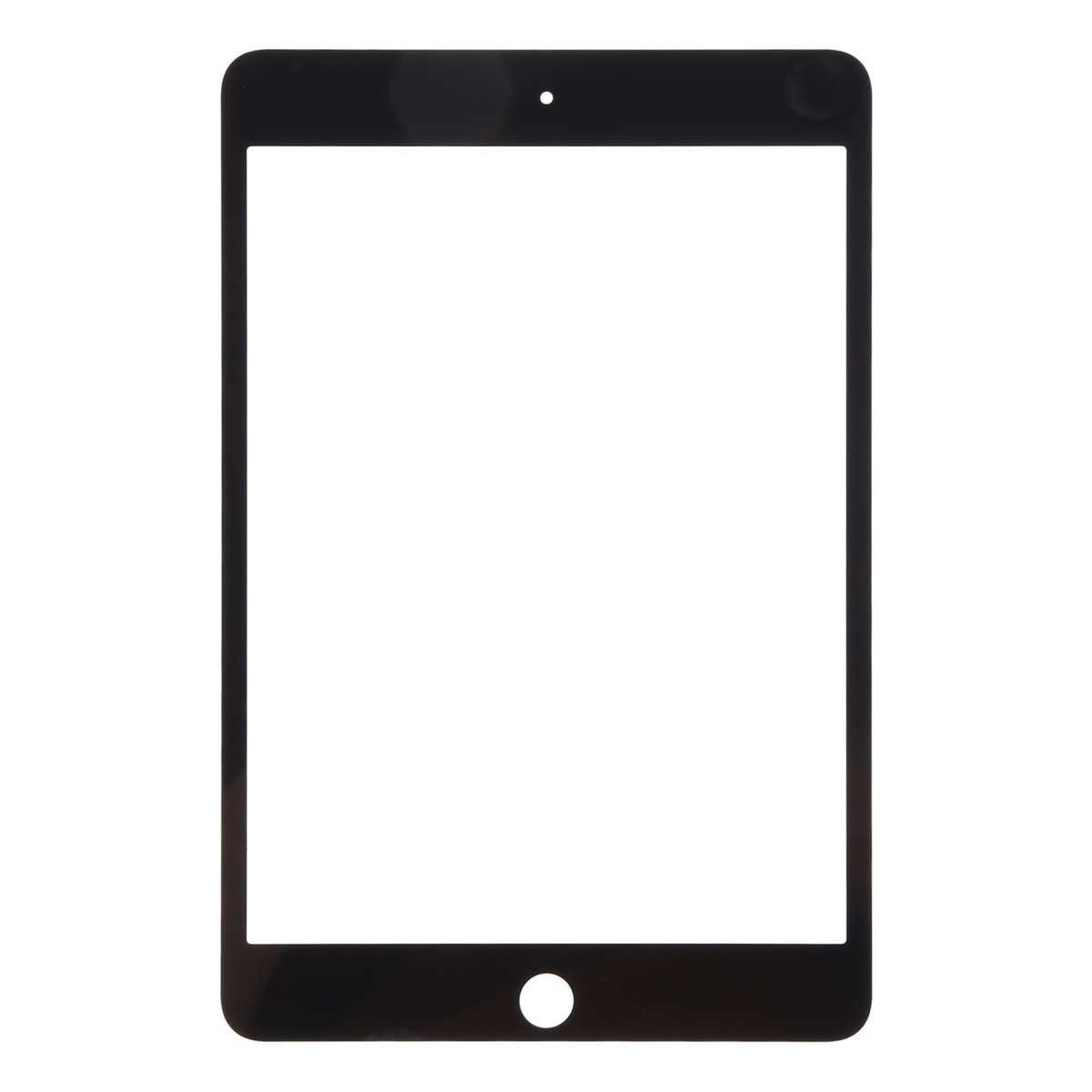 For iPad mini 4 Front Screen Outer Glass Lens with OCA Optically Clear Adhesive(Black)
