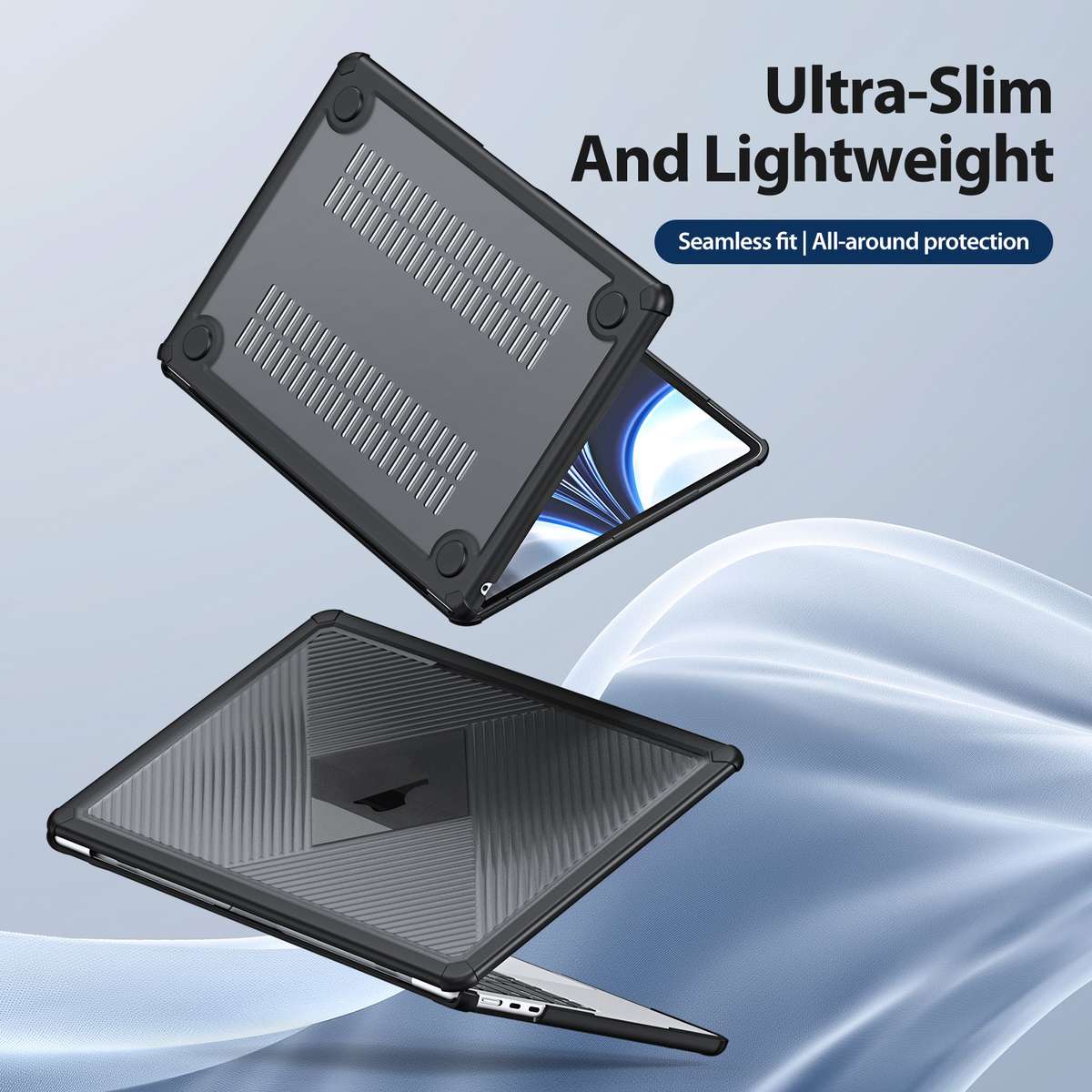 For MacBook Pro 14 2021/2023 A2442 DUX DUCIS LCGH Laptop Frosted Protective Case(Black)