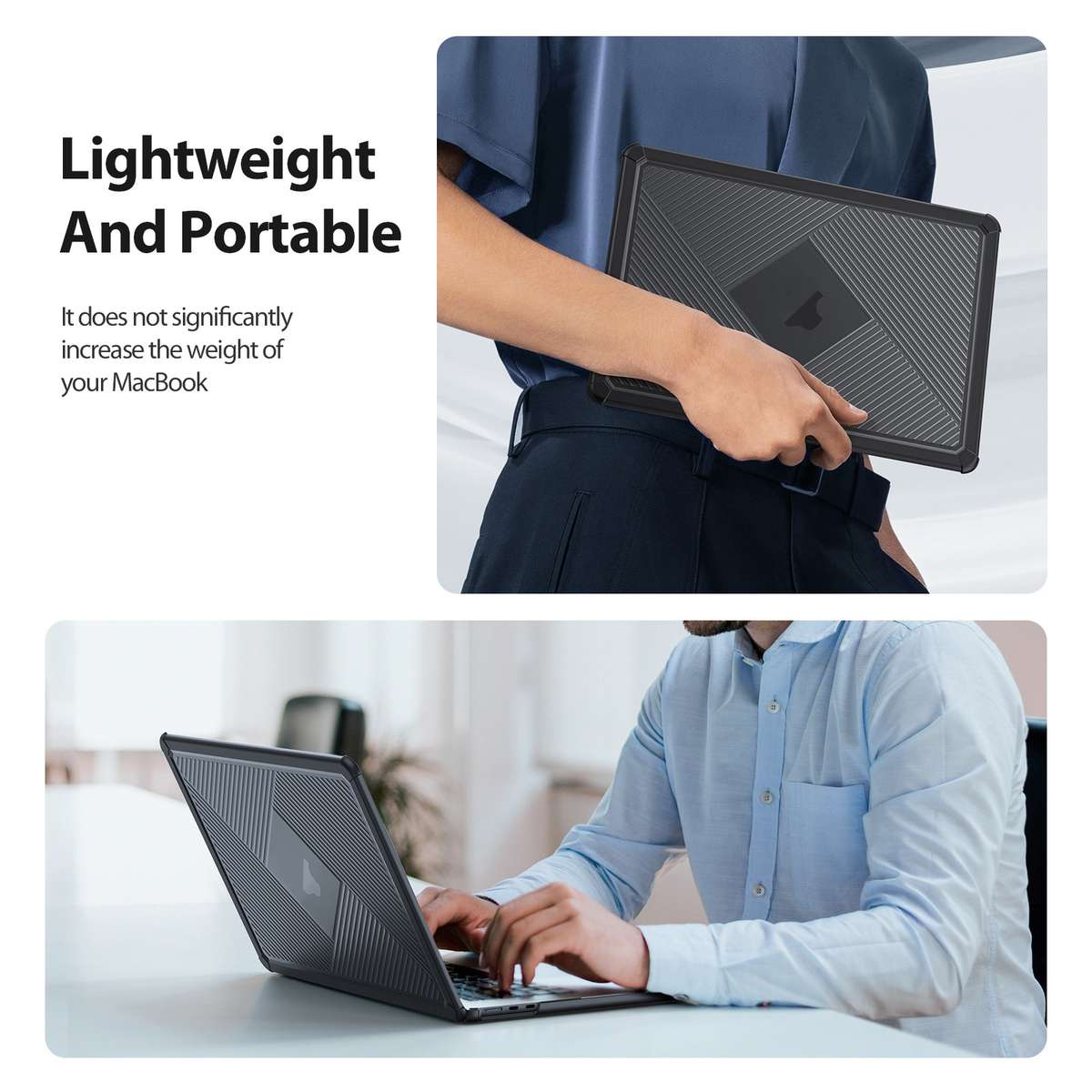 For MacBook Pro 14 2021/2023 A2442 DUX DUCIS LCGH Laptop Frosted Protective Case(Black)