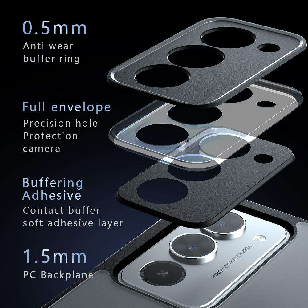 For Redmi 15 5G / 4G EU 171mm Armor Precise Hole PC Hybrid TPU Phone Case(Frosted Black)