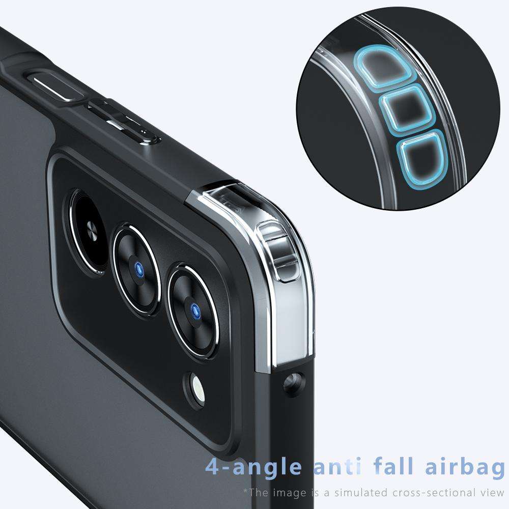 For Redmi 15 5G / 4G EU 171mm Armor Precise Hole PC Hybrid TPU Phone Case(Frosted Black)