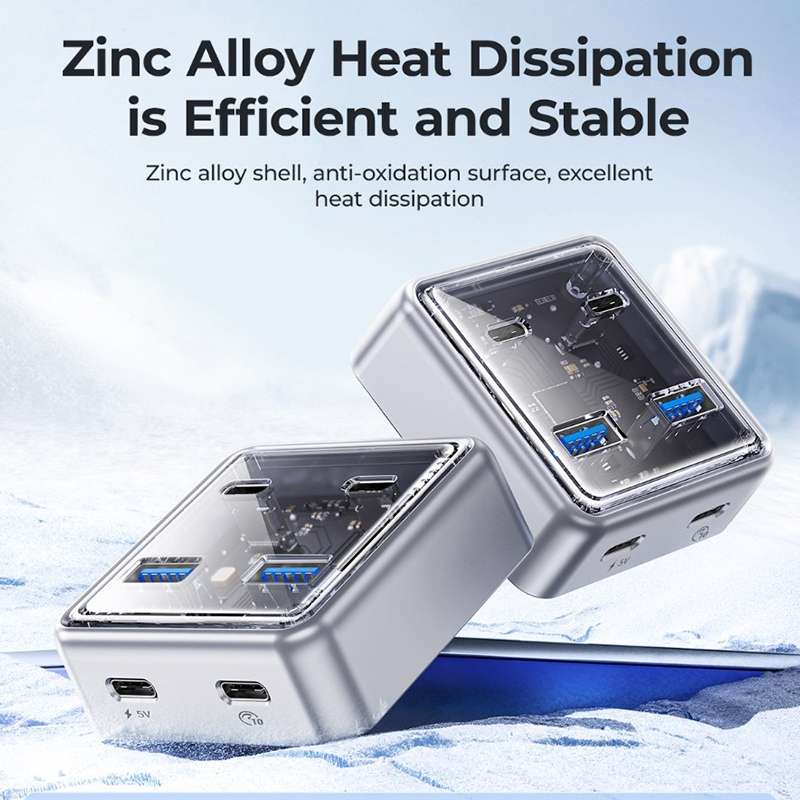 ORICO XHJ2U2C-G2 4-Port Compact Zinc Alloy USB 3.0 HUB Expand Converter(Silver)