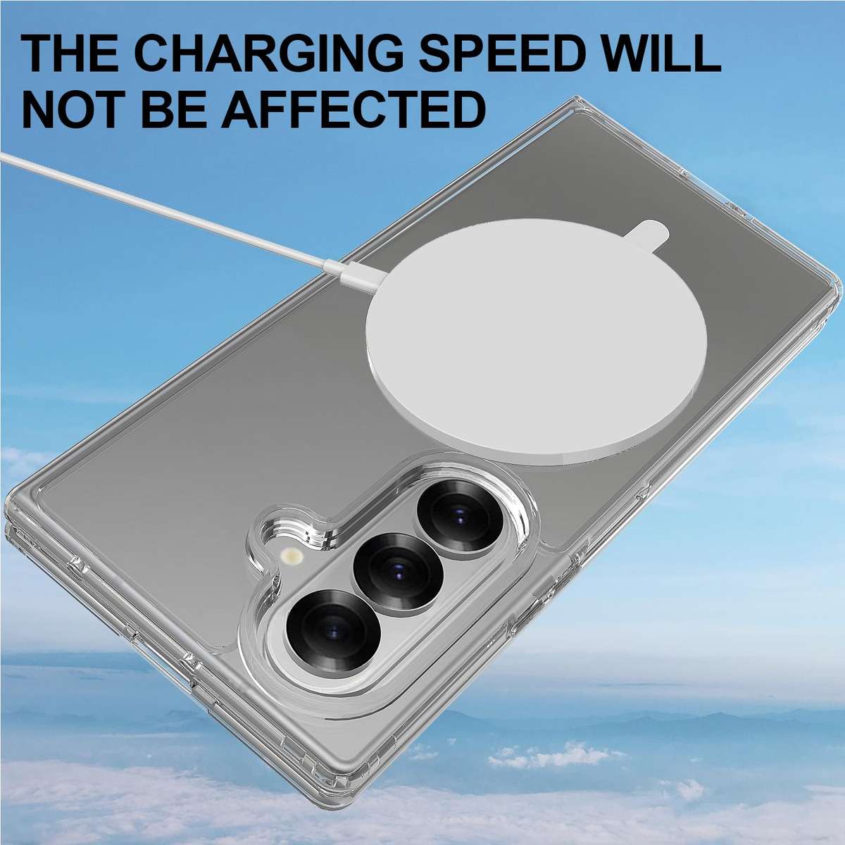 For Samsung Galaxy Z Fold7 Scratchproof PC Transparent MagSafe Phone Case