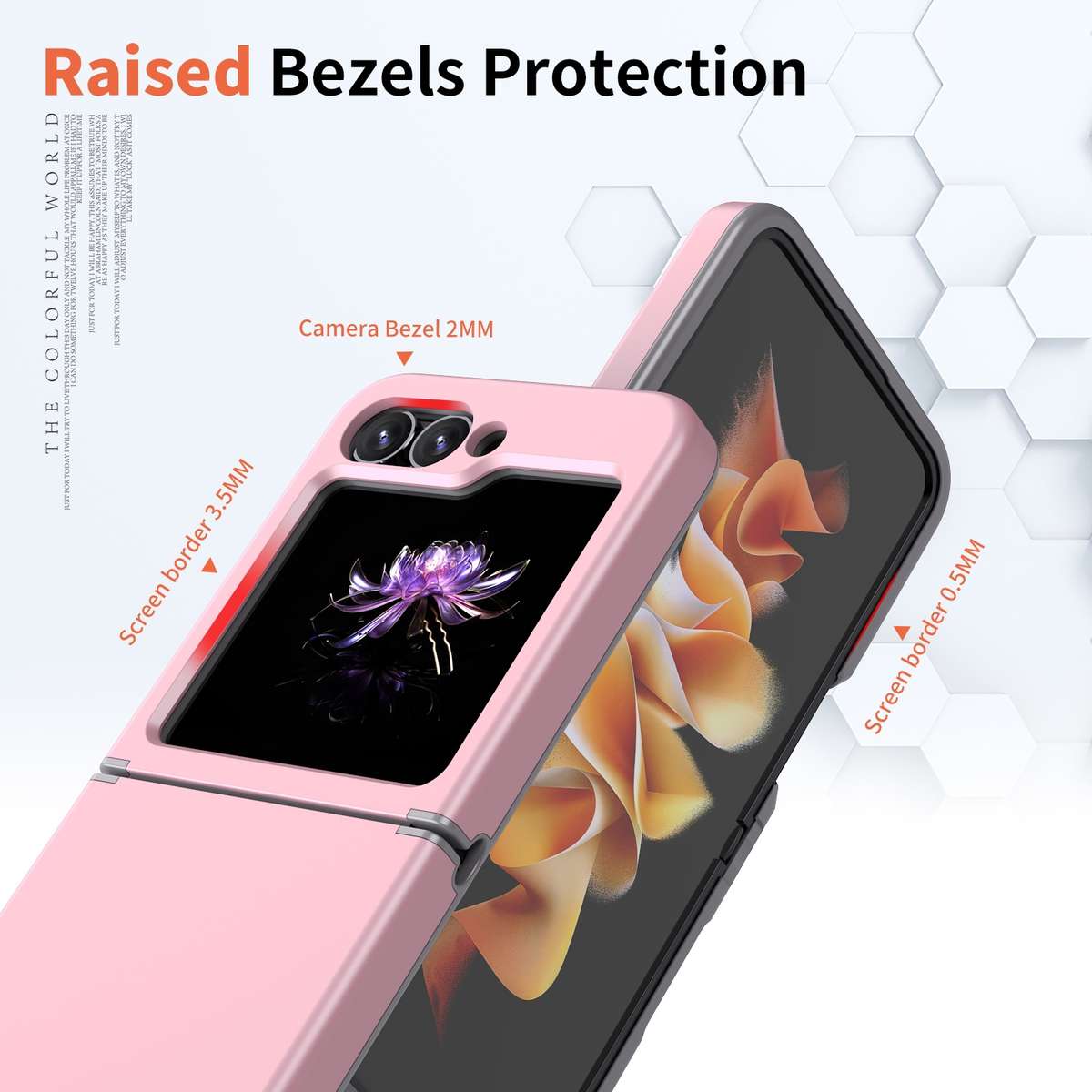 For Samsung Galaxy Z Flip7 FE / Flip6 Flat Skin Feel TPU+PC Shockproof Phone Case(Light Pink)