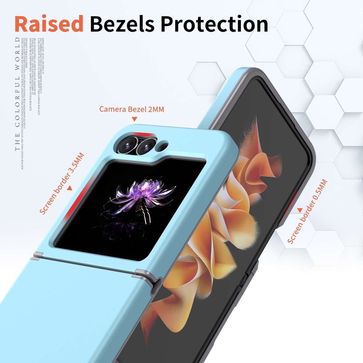 For Samsung Galaxy Z Flip7 FE / Flip6 Flat Skin Feel TPU+PC Shockproof Phone Case(Light Blue)