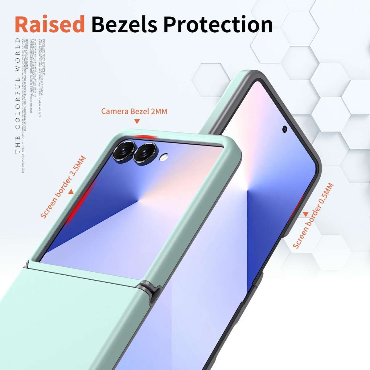 For Samsung Galaxy Z Flip7 5G Flat Skin Feel TPU+PC Shockproof Phone Case(Mint Green)
