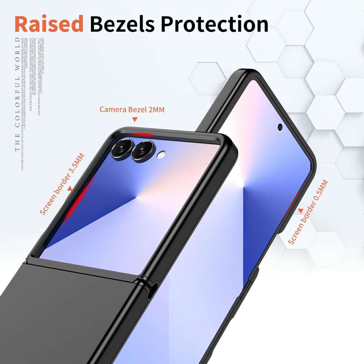 For Samsung Galaxy Z Flip7 5G Flat Skin Feel TPU+PC Shockproof Phone Case(Black)