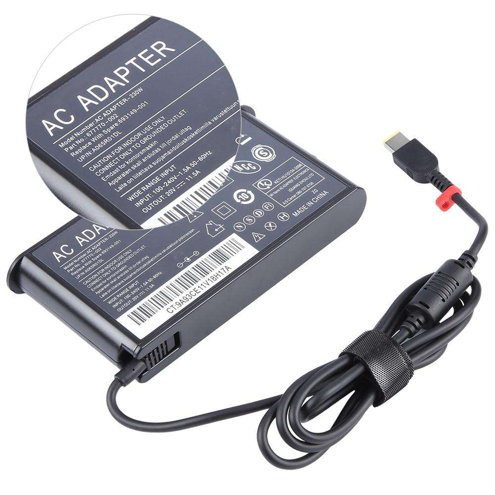 230W 20V 11.5A Laptop Notebook Power Adapter with Big Square USB Port For Lenovo Thinkpad / ThinkBoo