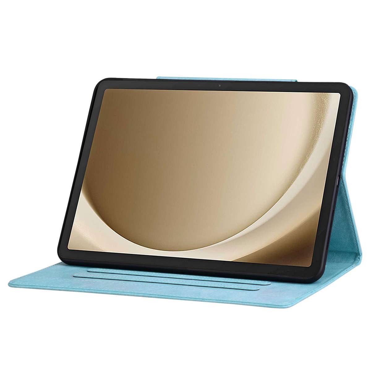 For Samsung Galaxy Tab S10 FE+ Cat Buckle Leather Tablet Case(Sky Blue)