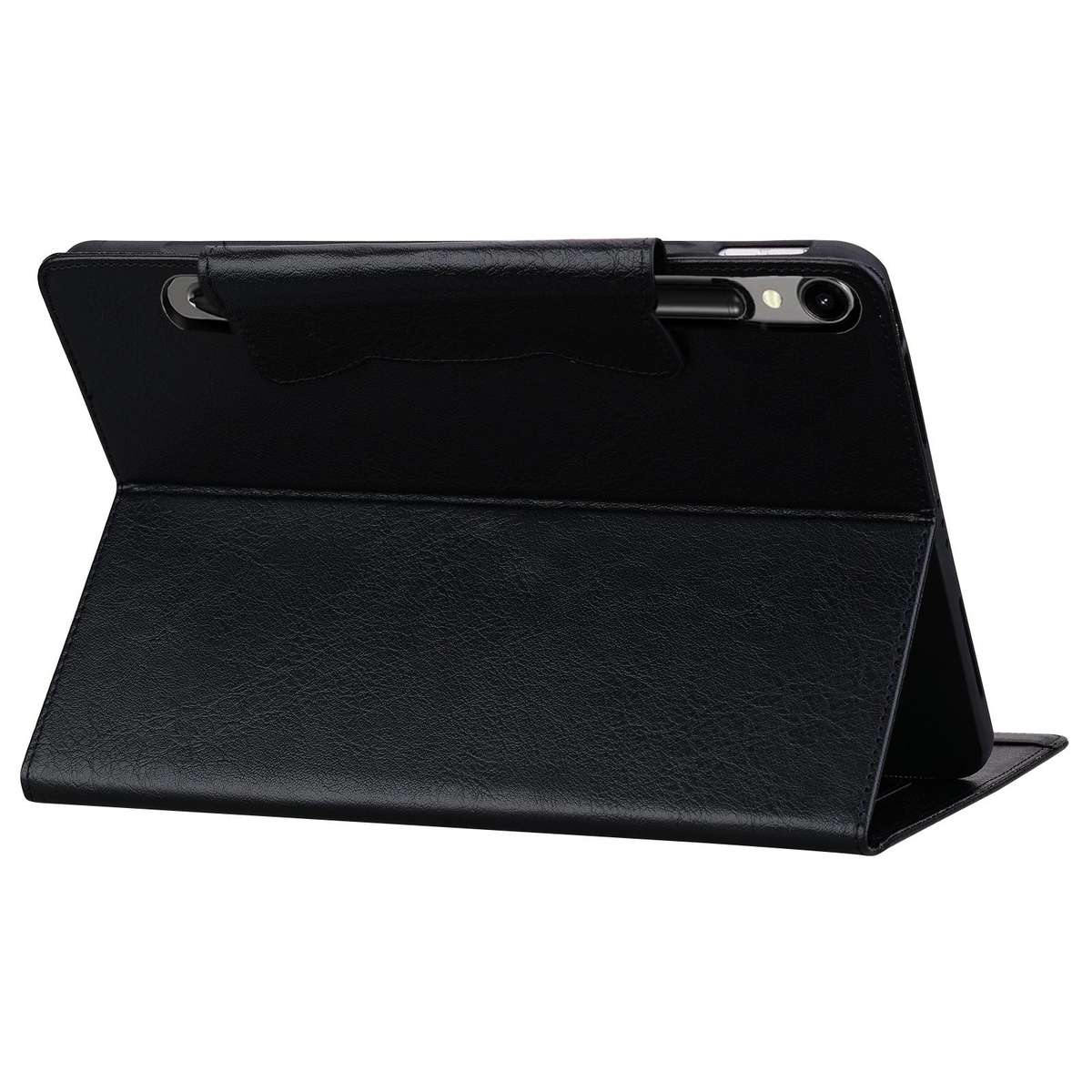 For Samsung Galaxy Tab S10 FE+ Cat Buckle Leather Tablet Case(Black)