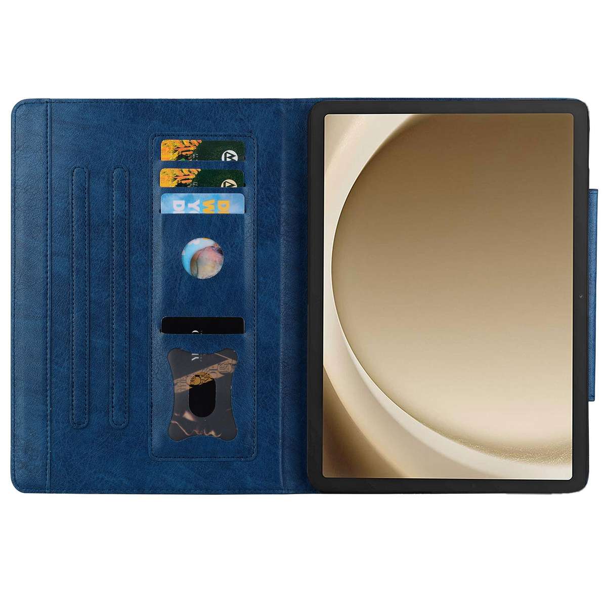 For Samsung Galaxy Tab S10 FE+ Cat Buckle Leather Tablet Case(Royal Blue)