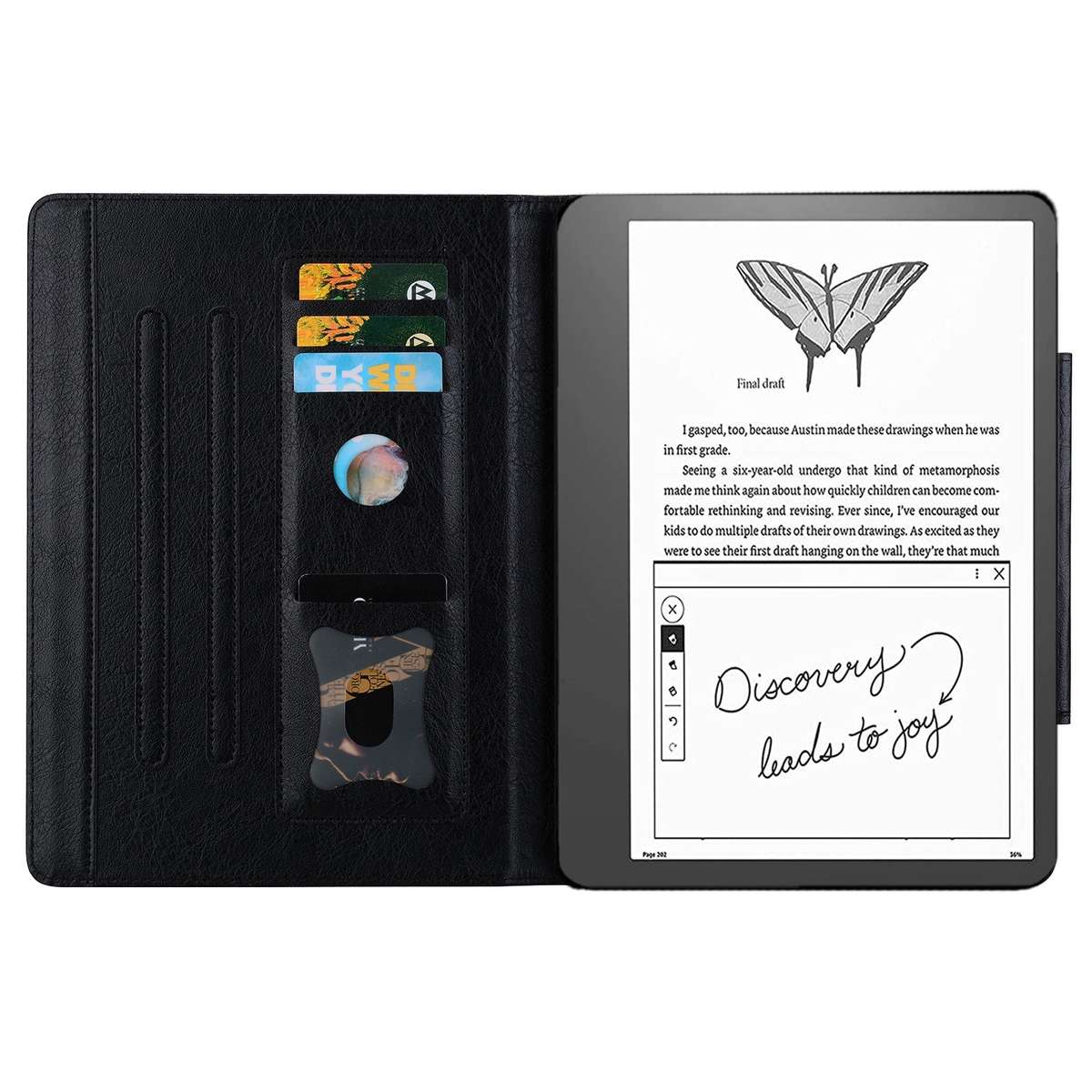 For Amazon Kindle Scribe 10.2 inch 2022 Cat Buckle Leather Tablet Case(Black)