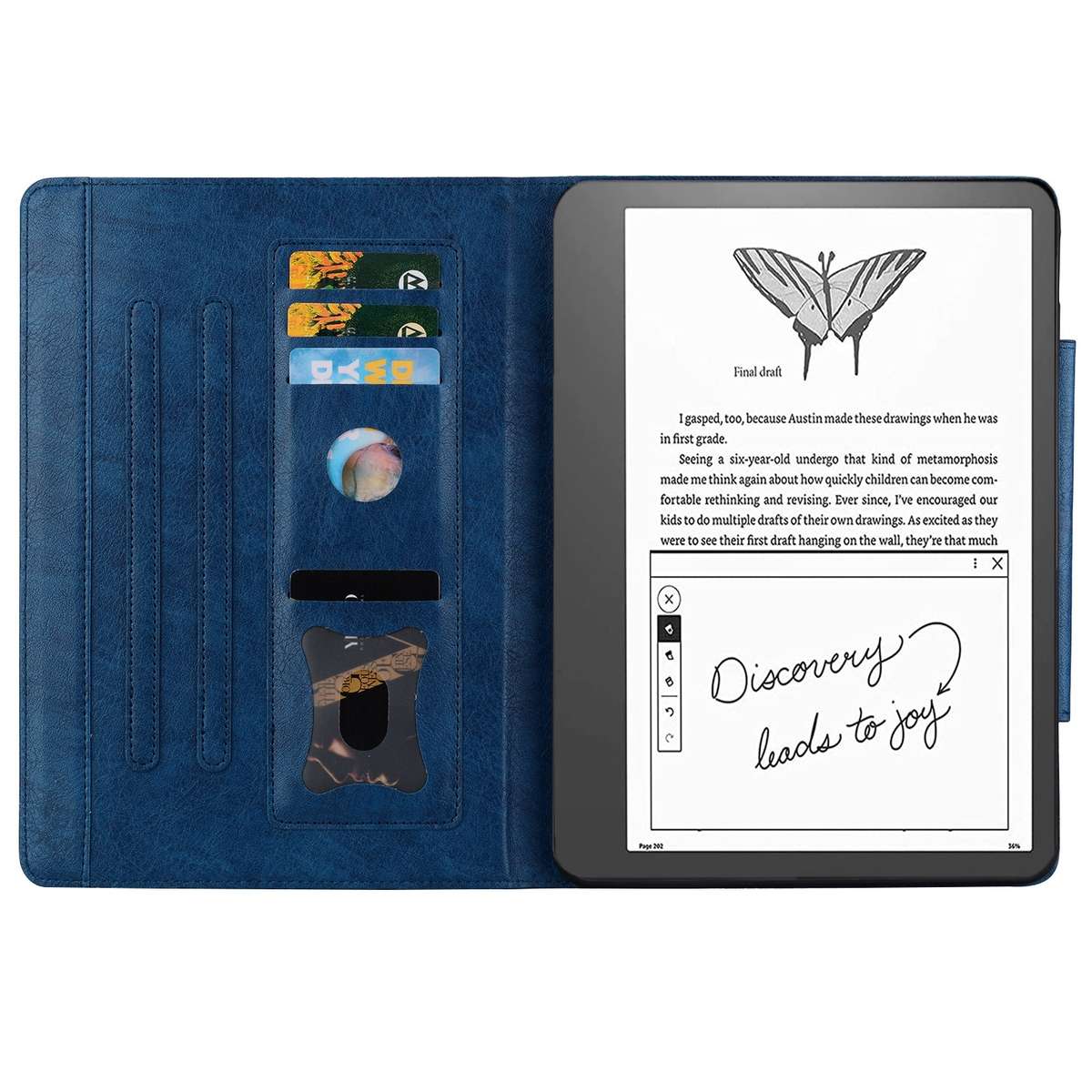 For Amazon Kindle Scribe 10.2 inch 2022 Cat Buckle Leather Tablet Case(Royal Blue)