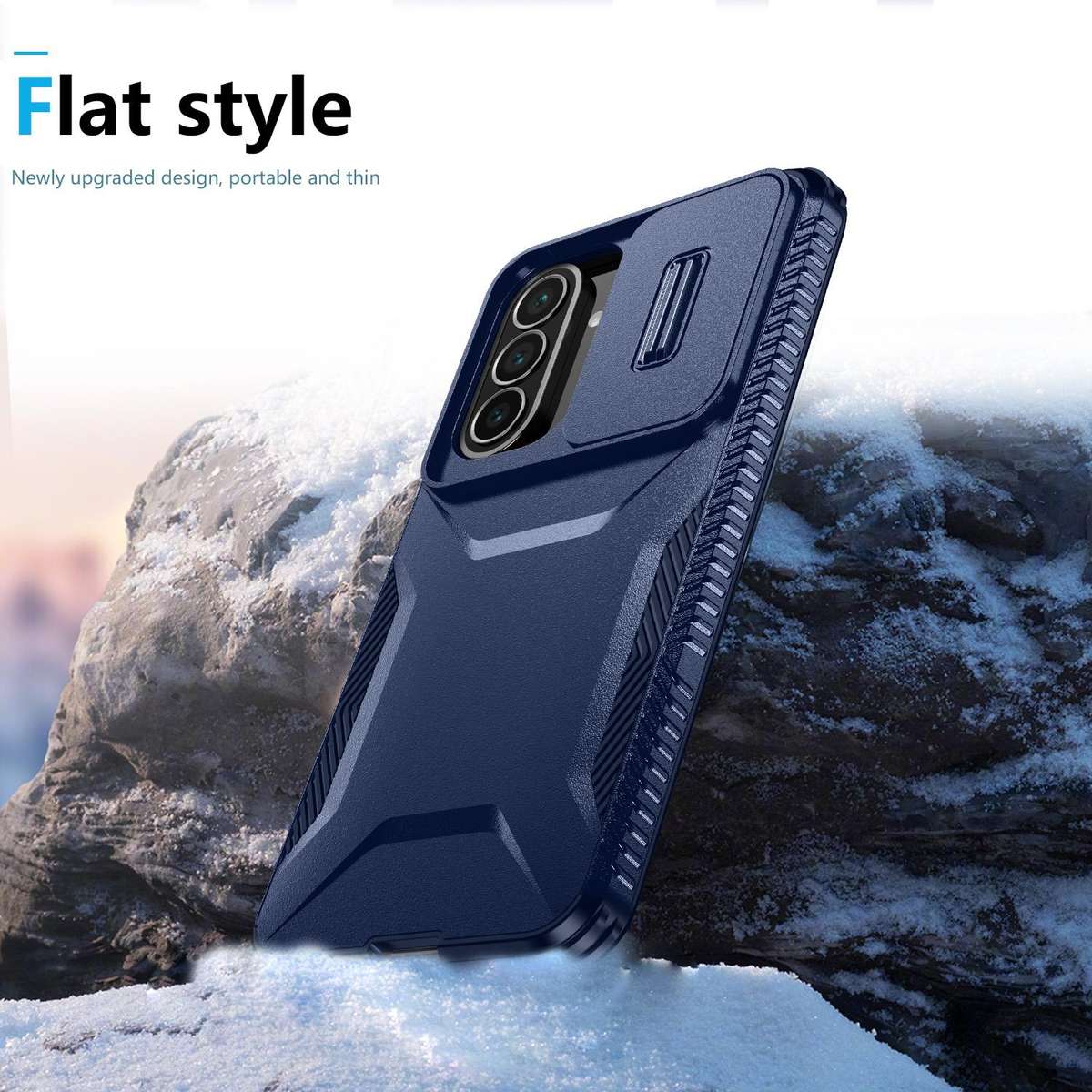 For Samsung Galaxy A57 5G Sliding Camshield Phone Case(Blue)
