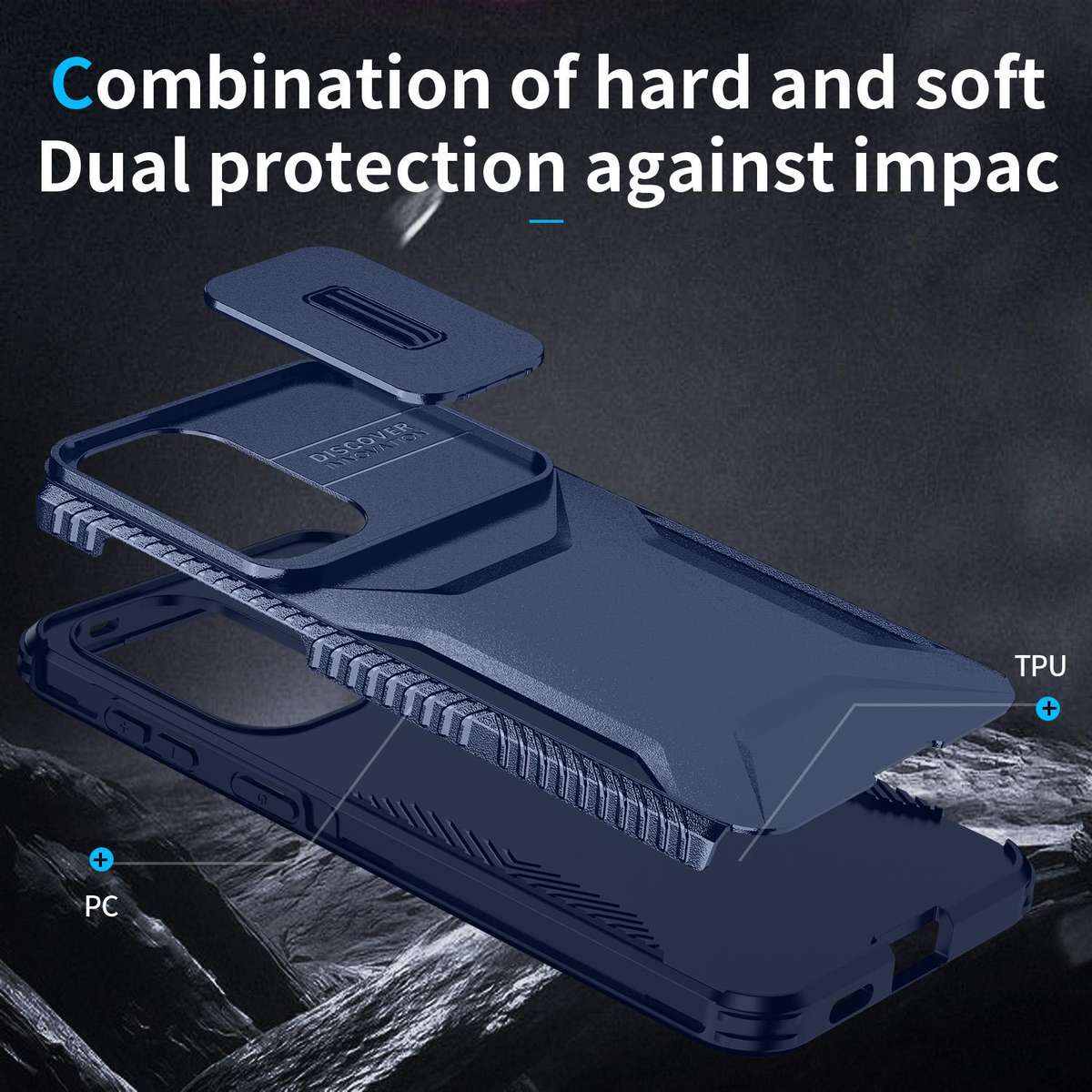 For Samsung Galaxy A57 5G Sliding Camshield Phone Case(Blue)