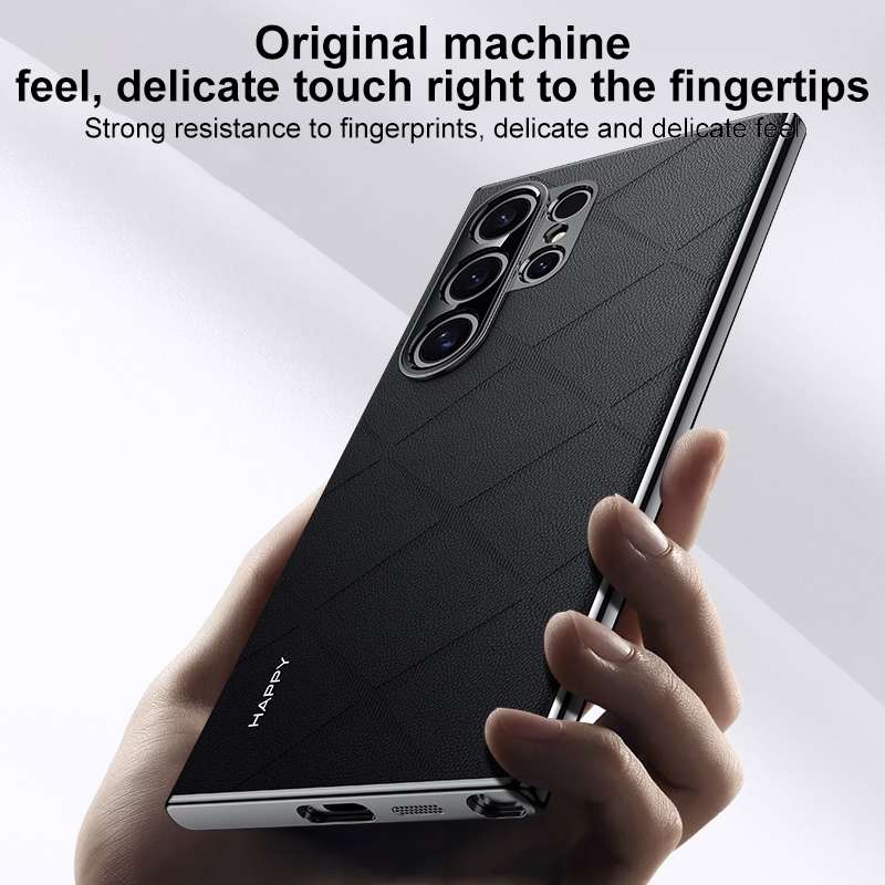 For Samsung Galaxy S24 Ultra 5G Plain Leather PC Phone Case(Green)