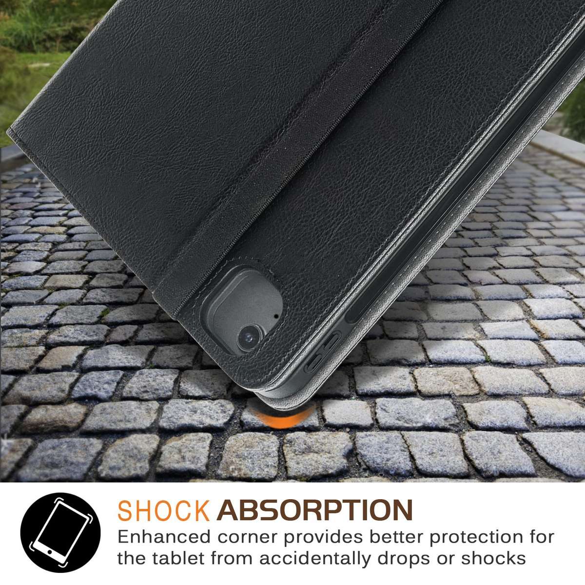 For iPad Air 13 2026 / 2025 / 2024 Front Stand Smart TPU Leather Tablet Case(Black)