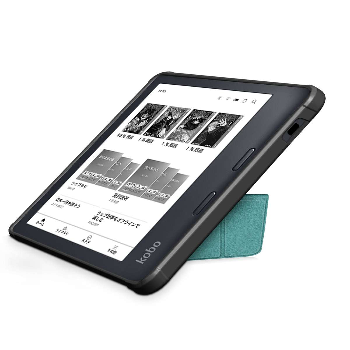 For Kobo Libra Colour 2024 Solid Color Deformation TPU Leather Smart Tablet Case(Green)