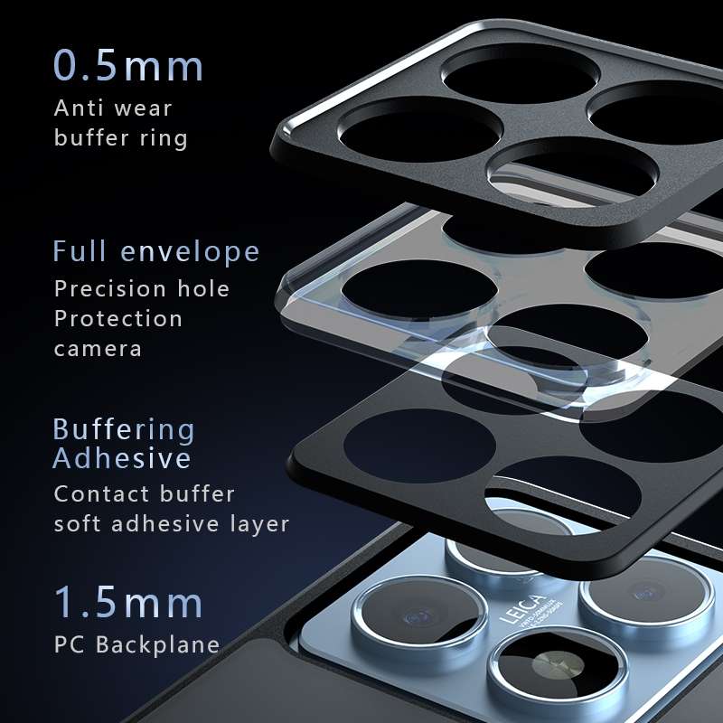 For Xiaomi 14T Pro Armor Precise Hole PC Hybrid TPU Phone Case(Frosted Black)