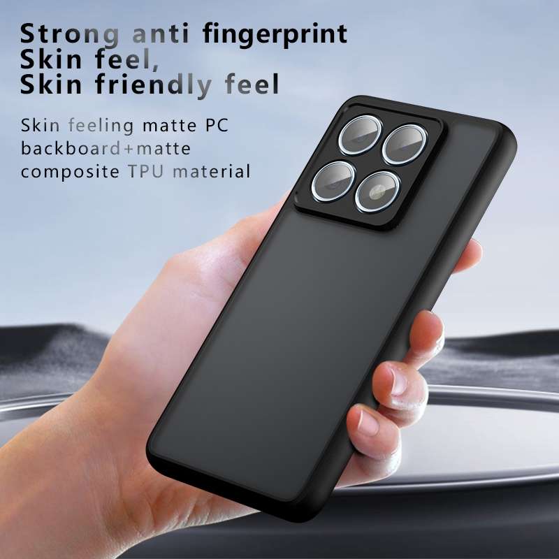 For Xiaomi 14T Pro Armor Precise Hole PC Hybrid TPU Phone Case(Frosted Black)