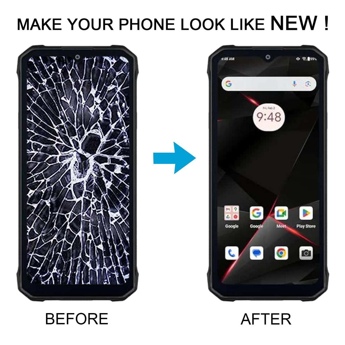 For HOTWAV T7 LCD Screen with Digitizer Full Assembly