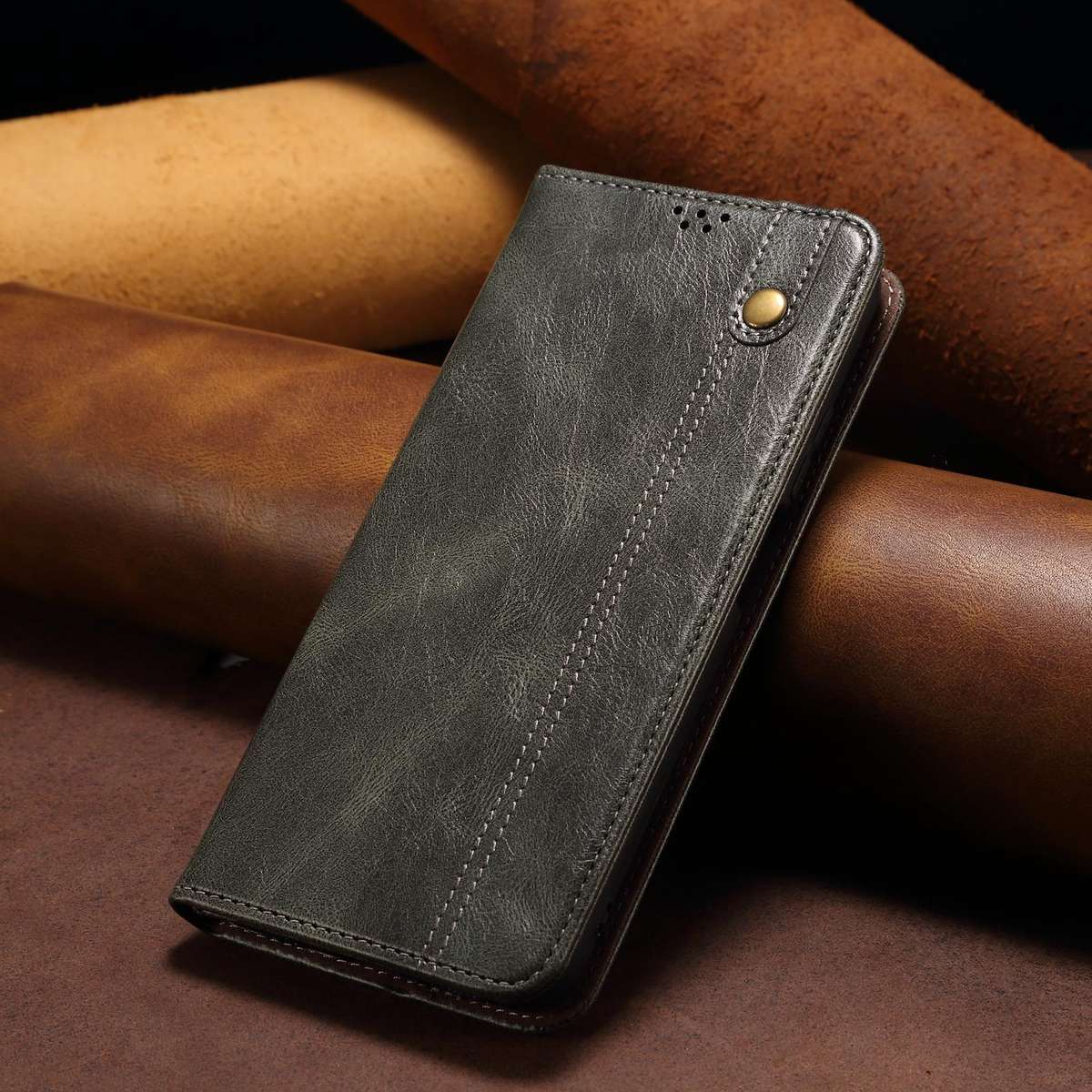 For Xiaomi 17 Oil Wax Crazy Horse Texture Leather Phone Case(Green)