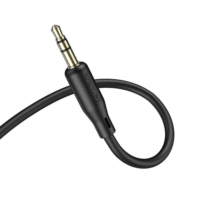 Borofone BL18 AUX Silicone Audio Cable, 3.5mm to 3.5mm Cable(White)