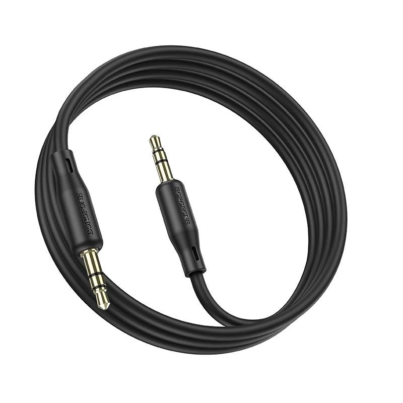 Borofone BL18 AUX Silicone Audio Cable, 3.5mm to 3.5mm Cable(White)