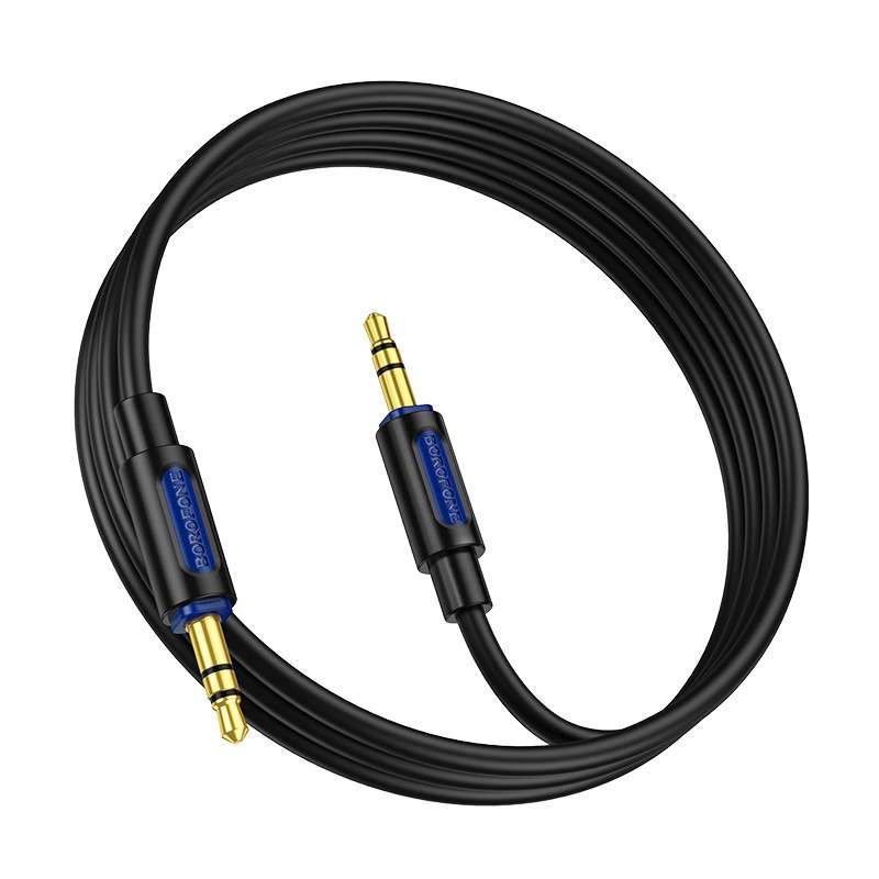 Borofone BL20 True Sound AUX Silicone Audio Cable, 3.5mm to 3.5mm Cable(White)