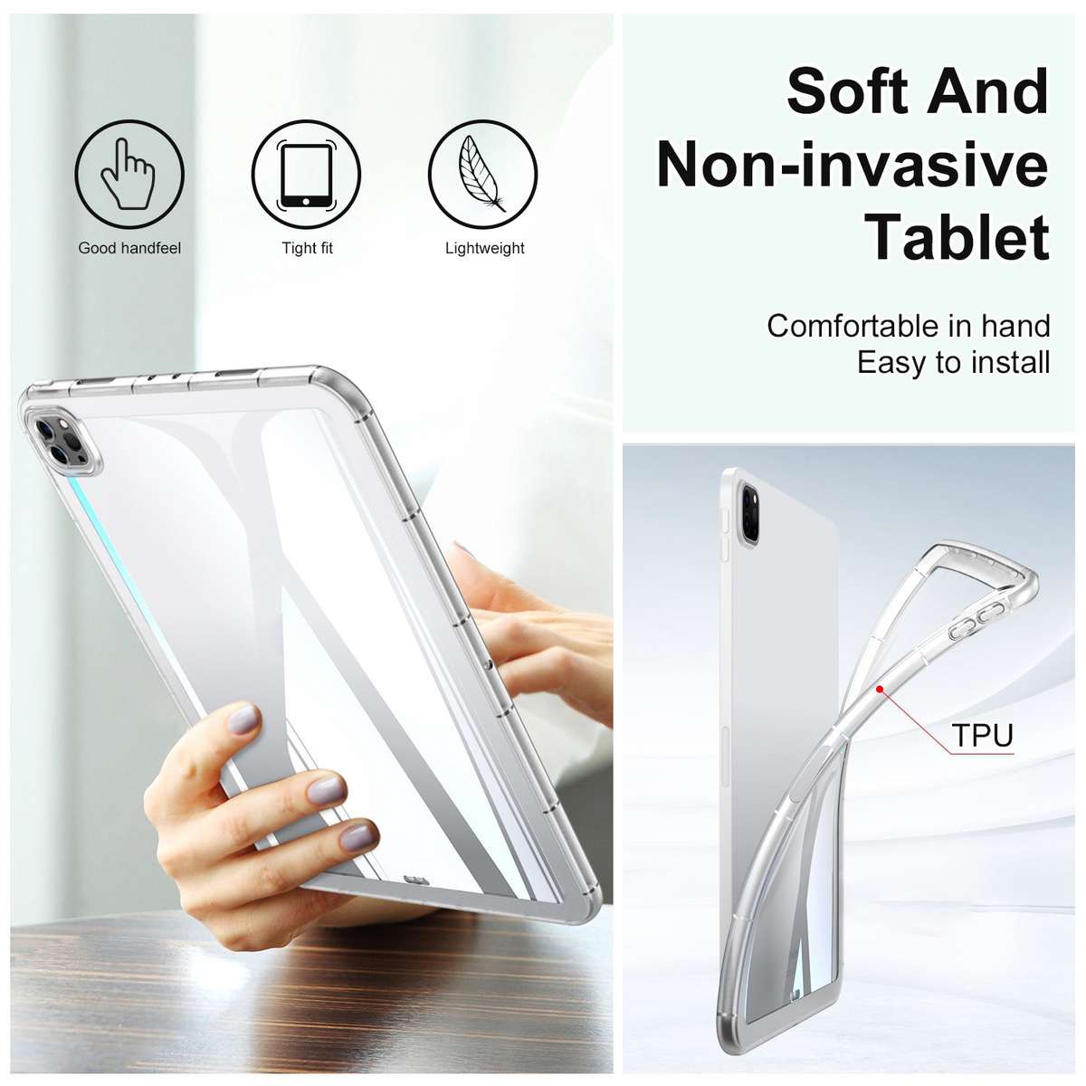 For iPad mini 6 / mini 2024 Clear TPU Tablet Case(Transparent)
